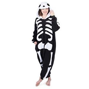 Skeleton Adult Onesie Costume Pajamas Cosplay